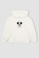 DEFACTO Girls Disney Mickey & Minnie Relax Fit Hooded Sweatshirt