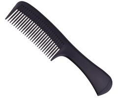 Hrebeň na vlasy s rukoväťou Detail - Hair style Handle Comb - 21,5 cm, čierny