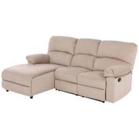 P & B ROHOVÁ SEDAČKA, textil, béžová