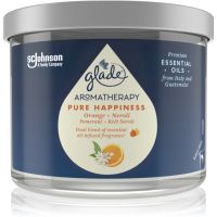 GLADE Aromatherapy Pure Happiness lumânare parfumată Orange + Neroli 260 g