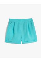 Koton Shorts Waist Elastic Modal Fabric Pocket Pleat Detailed