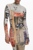 DESIGUAL WOMEN&#39;S LONG DRESS IN BEIGE