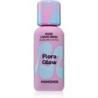 MAMONDE Flora Glow Rose Liquid Mask vlažilna maska za obraz z učinkom eksfoliacije 80 ml