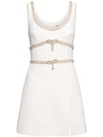 Embellished Bow Trim Mini Dress
