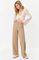 Trendyol Mink Wide Leg Woven Fabric Trousers