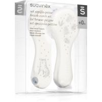 Suavinex Tigers Brush-comb Set szett gyermekeknek születéstől kezdődően Grey 2 db