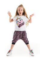 Denokids Zebracorn Girls T-shirt Capri Shorts Set