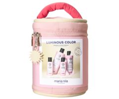 Darčeková sada na rozjasnenie farbených vlasov Maria Nila Luminous Colour Beauty Bag + kozmetická taška zdarma + darček zadarmo