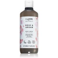 I love... Naturals Rose & Argan opojni gel za tuširanje s mirisom ruže 500 ml