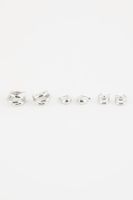 DEFACTO Woman's 3-Piece Ring Silver Earrings