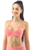 Sportovní bezešvá podprsenka Gina 07020P - bambus Oranžovo-červená L/XL