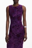 DESIGUAL WOMEN&#39;S LONG PURPLE DRESS