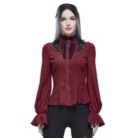 koszula damska DEVIL FASHION - 3D appliqued shoulder gothic 3XL