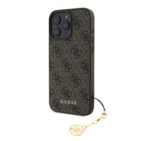 GUESS 4G Ovitek z obeskom Apple iPhone 16 Pro Max rjava