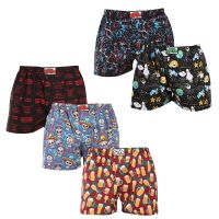 5PACK pánské trenky Styx art klasická guma vícebarevné (5A1778456) L