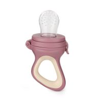 Petite&Mars Silicone Food Feeder 6m+ duda za hranjenje in grizalo Rose&Sand 1 kos