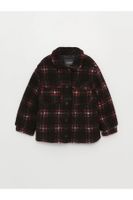 LC Waikiki Lw - Plaid Girls Plush Coat