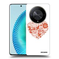 Silikónový čierny obal pre Honor Magic6 Lite 5G - Veľké srdce