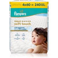Pampers Aqua Soft Touch vlažni čistilni robčki za otroke 4x60 kos