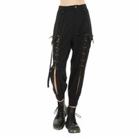 DEVIL FASHION - Damenhose - Tied hollow out Women's overalls XL