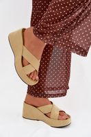 Női platform papucs öko velúrból