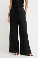 BOSS Orange pantaloni wide leg pentru femei, cu amestec de in C Tacola