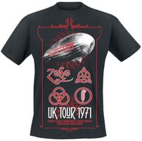 Herren T-Shirt Metal Led Zeppelin - UK Tour 1971 - S
