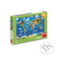 Mapa zvierat 100 xl - puzzle z kategorie Maxi dílky