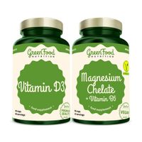 GreenFood Nutrition Duopack Magnesium Chelate 90cps + Vitamin D3 60cps
