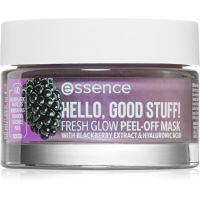 Essence Hello, Good Stuff! Blackberry & Hyaluronic Acid αναζωογονητική μάσκα που ξεφλουδίζει 50 ml