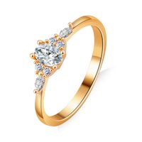 Olivie Strieborný prsteň MOISSANITE ROSE 9841 Veľkosť prsteňov: 6 (EÚ: 51 – 53)