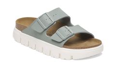 Birkenstock Arizona PAP Chunky Birko-Flor Narrow Fit Ženy - Sandály Birkenstock - Sivá - 1029093-7.5 - Size: 7.5