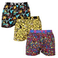 3PACK pánské trenky Styx art sportovní guma vícebarevné (3B13001) XL