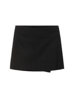 Stretch Wool Wrap Shorts