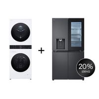 SET - LG WashTower WT1210WWF + Chladnička InstaView™ GMG960EVEE