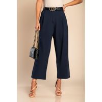 Elegante Hose Mit Geradem Bein, Blau