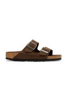 Birkenstock papuci cu toc plat pentru femei, din piele întoarsă Arizona