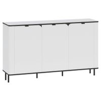 Carryhome ŠIROKÁ KOMODA, biela, 136,8/82/35,2 cm