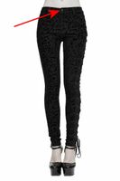 ženske hlače DEVIL FASHION - Luna Patterned Gothic - OŠTEĆENE XL