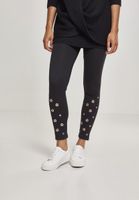 Women's leggings with eyelet black