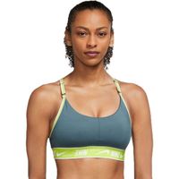 Nike W NK DR INDY LOGO BRA Дамски спортен сутиен, тъмнозелено, размер