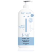 Naif Baby & Kids Wash Gel tisztító gél gyerekeknek és csecsemőknek testre és arcra Refill Me 500 ml