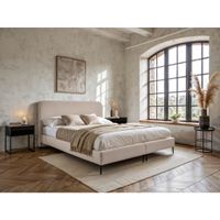 MID.YOU BOXSPRINGOVÁ POSTEĽ, 140/200 cm, béžová