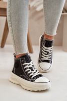 BIG STAR SHOES Zateplené Dámské Tenisky Na Platformě Eko Kůže Big Star