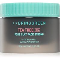 BRINGGREEN Tea Tree Cica Pore Clay Pack Strong Creme-Maske für fettige Haut mit Neigung zu Akne 100 g