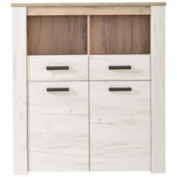 Ti'me KOMODA, farba strieborného duba, 114/127,5/36,5 cm