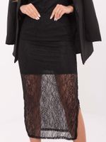 Černá krajková midi sukně