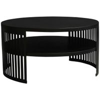 Carryhome KONFERENČNÝ STOLÍK, čierna, drevo, kov, 75/75/40 cm