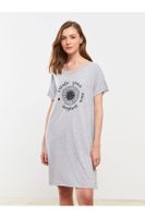 LC Waikiki Crew Neck Printed Short Sleeve Women's Nightgown