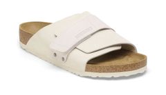 Birkenstock Kyoto Nubuck Suede Leather Regular Fit Offwhite Unisex - Sandále Birkenstock - Krémová - 1024535-2.5 - Size: 2.5
